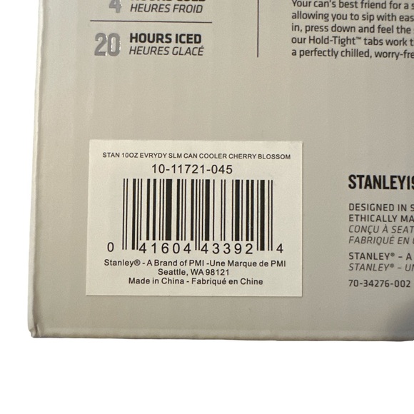 Stanley Slim Can Cooler Cup 10oz “Cherry Blossom” NIB - Picture 3 of 3